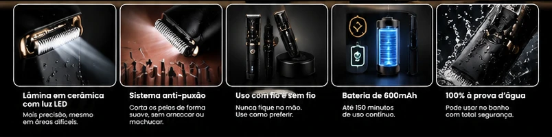 Detalhe da tecnologia do aparador